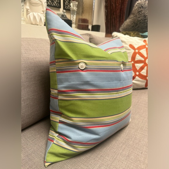 Bright Colored Horizontal Stripes ink-Fuzed Decor Pillow COVER ONLY 
#0915246 - Picture 4 of 7